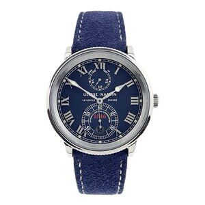 Ulysse Nardin Marine Stainless Steel Blue Dial 38mm Automatic Men's Watch 263-22